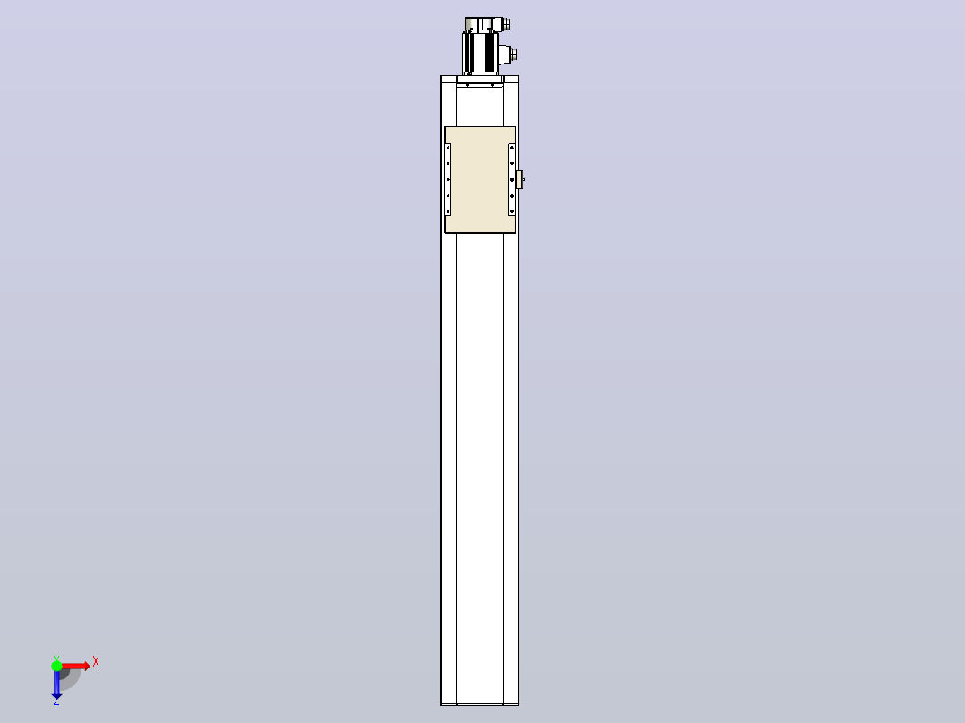 滚珠丝杠直线轴带导轨全封闭TPA-HCR-220D-3210C-L1300-M-Y-P1K-N3俯视图