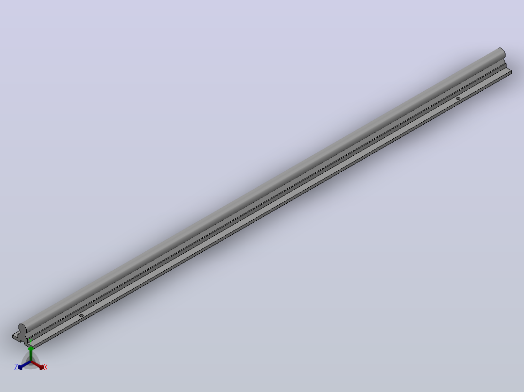 SBR[SBR16L4]光轴导轨正等轴测图