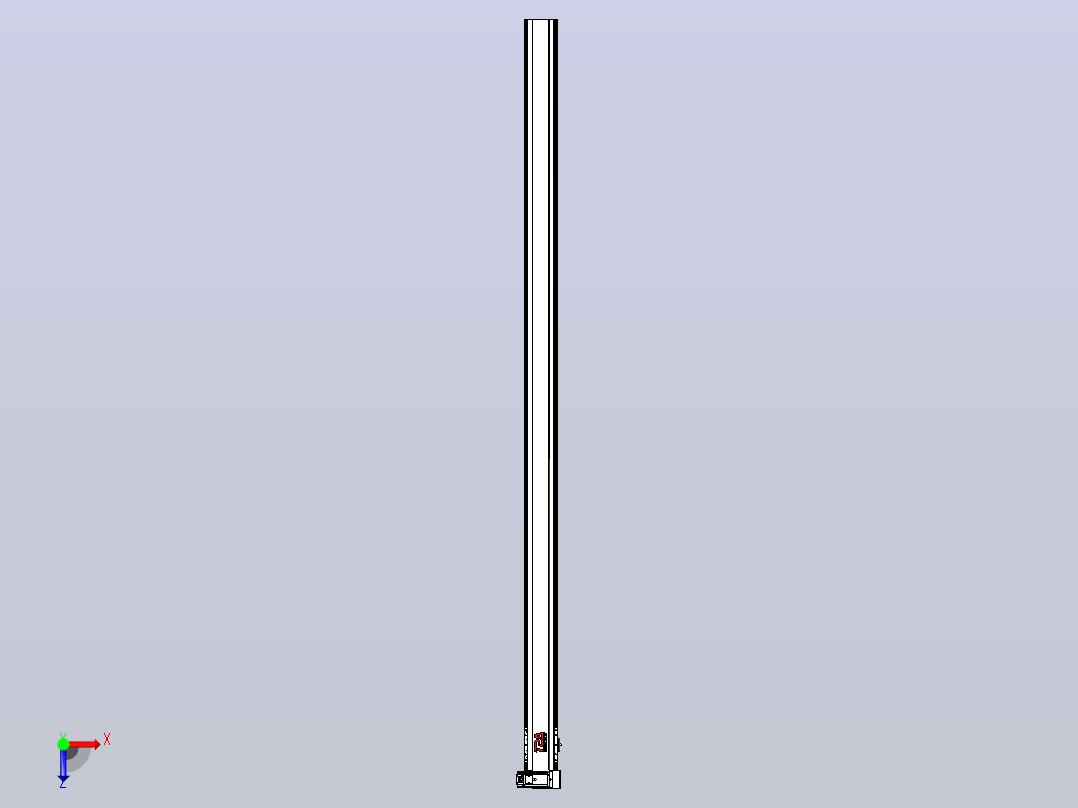 皮带直线轴半封闭可选导轨TPA-HNB-120D-110-L2500-RU-Y-P40-N3俯视图