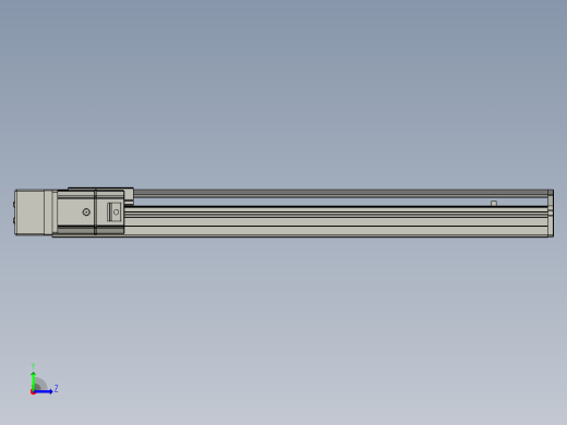 SYS12-BL-500-200W滚珠花健、支撑座、滚珠丝杠、交叉导轨、直线模组.STEP左视缩略图