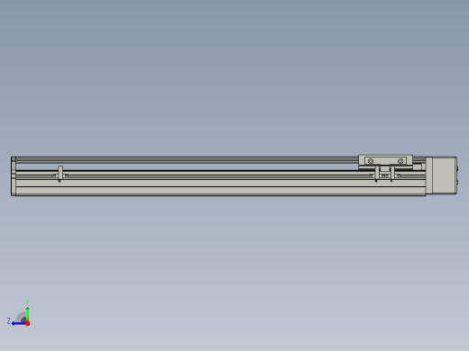 SYS12-BL-500-200W滚珠花健、支撑座、滚珠丝杠、交叉导轨、直线模组.STEP右视缩略图