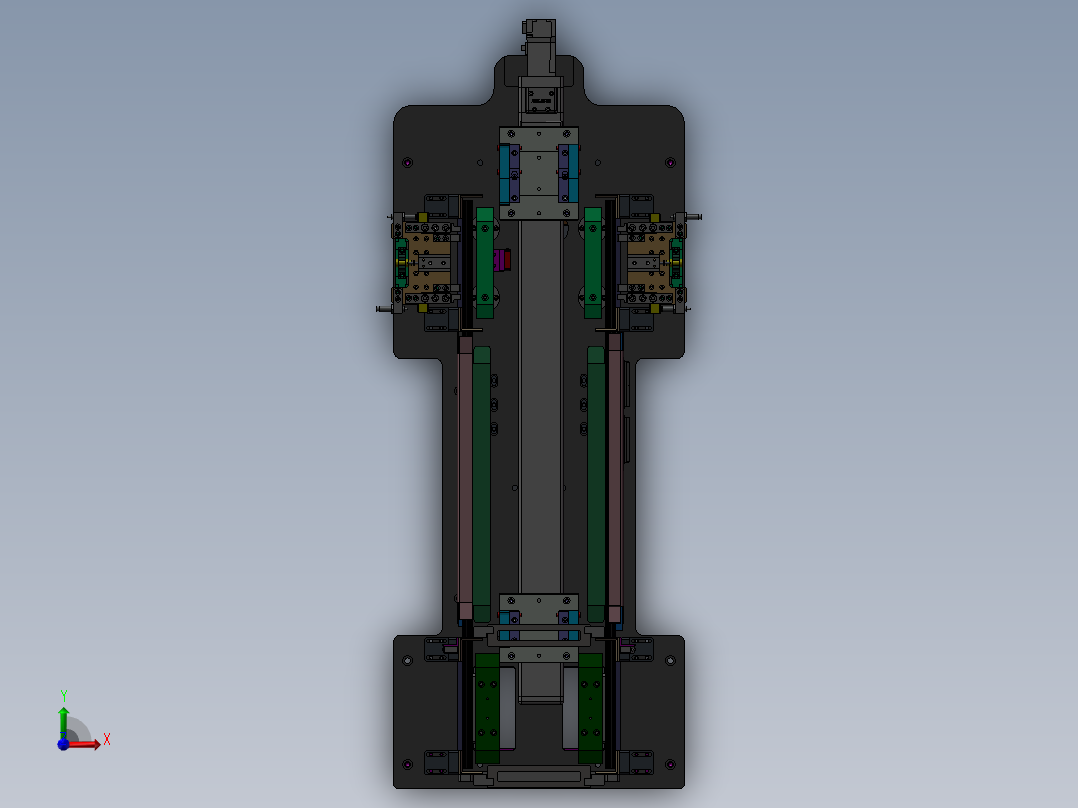tray盘或料盘上下料机构sw18前视图