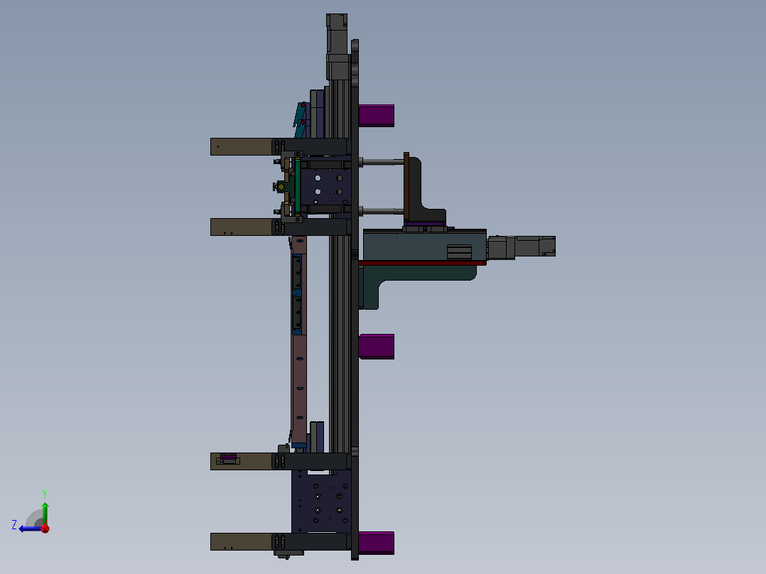 tray盘或料盘上下料机构sw18右视图
