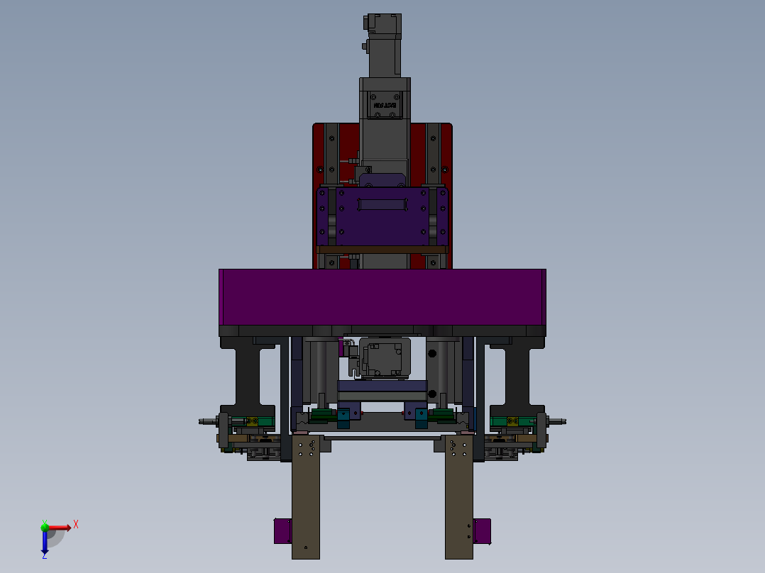 tray盘或料盘上下料机构sw18俯视图