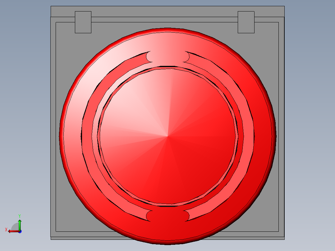 急停按钮3D模型后视图
