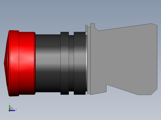 急停按钮3D模型左视缩略图