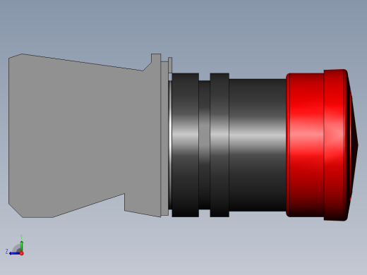 急停按钮3D模型右视缩略图