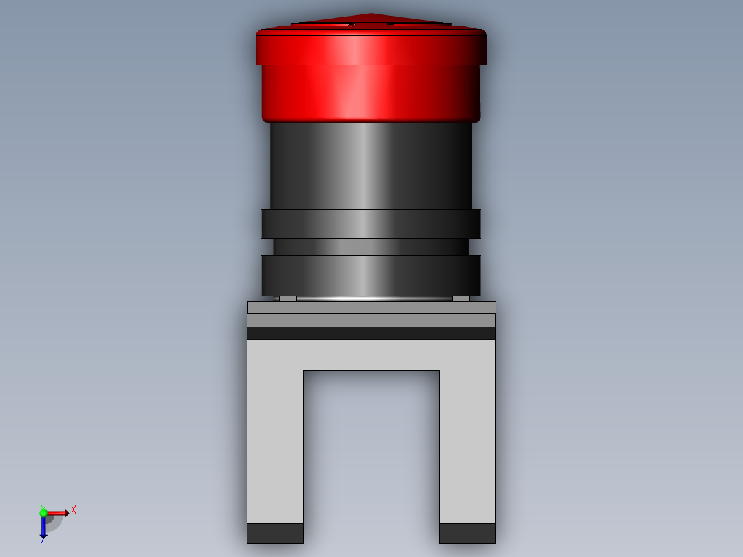 急停按钮3D模型俯视图