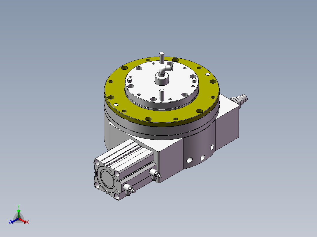 气动分度盘正等轴测图