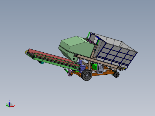 ZDH-GC-001 煤仓填料机3D模型图纸