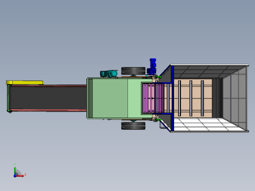 ZDH-GC-001 煤仓填料机3D模型图纸前视缩略图