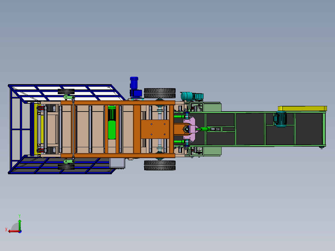 ZDH-GC-001 煤仓填料机3D模型图纸后视图