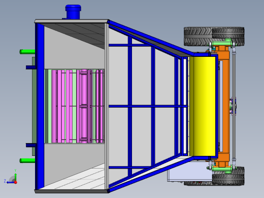 ZDH-GC-001 煤仓填料机3D模型图纸右视缩略图
