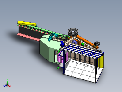 ZDH-GC-001 煤仓填料机3D模型图纸正等轴测缩略图