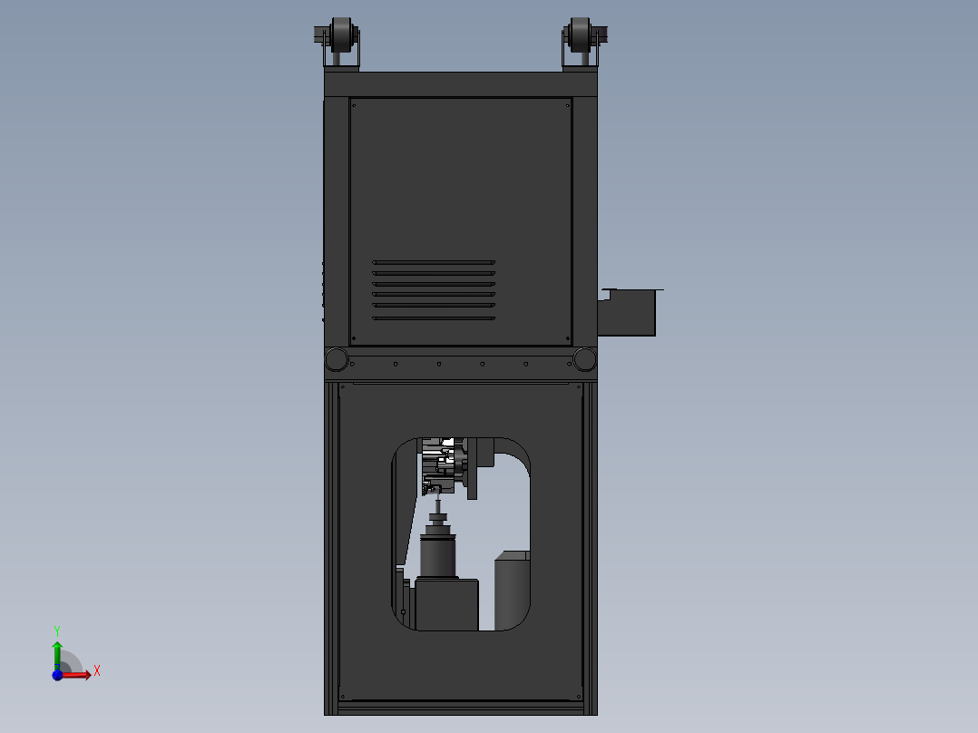 曲轴箱钻孔加工机前视图