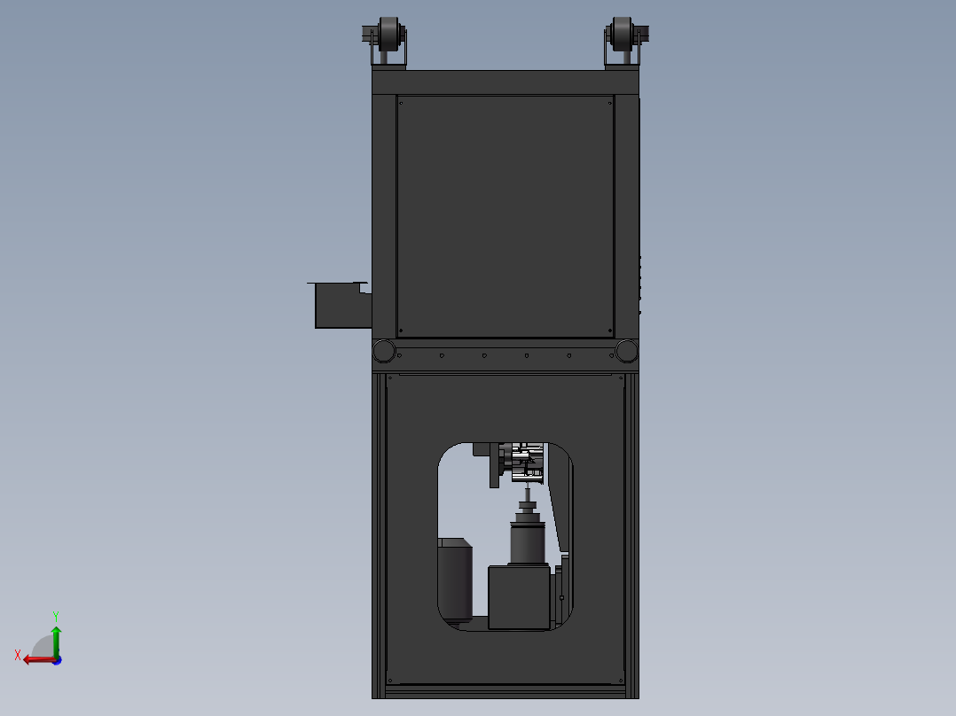 曲轴箱钻孔加工机后视图