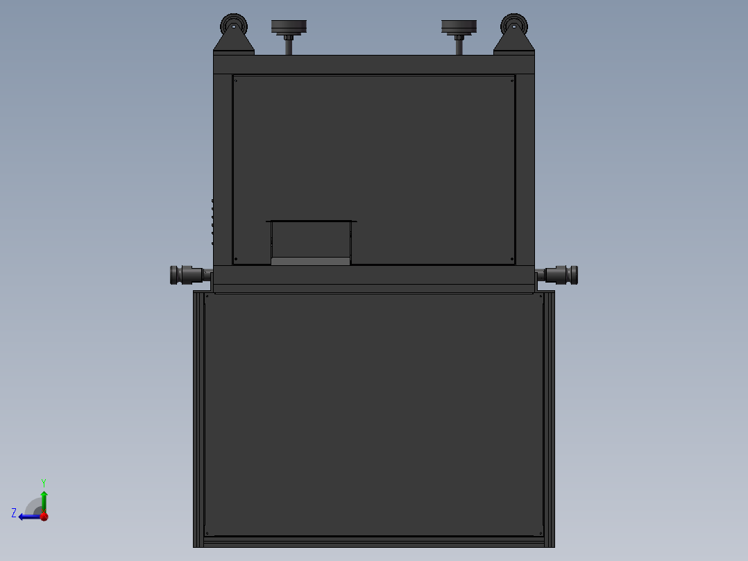 曲轴箱钻孔加工机右视图