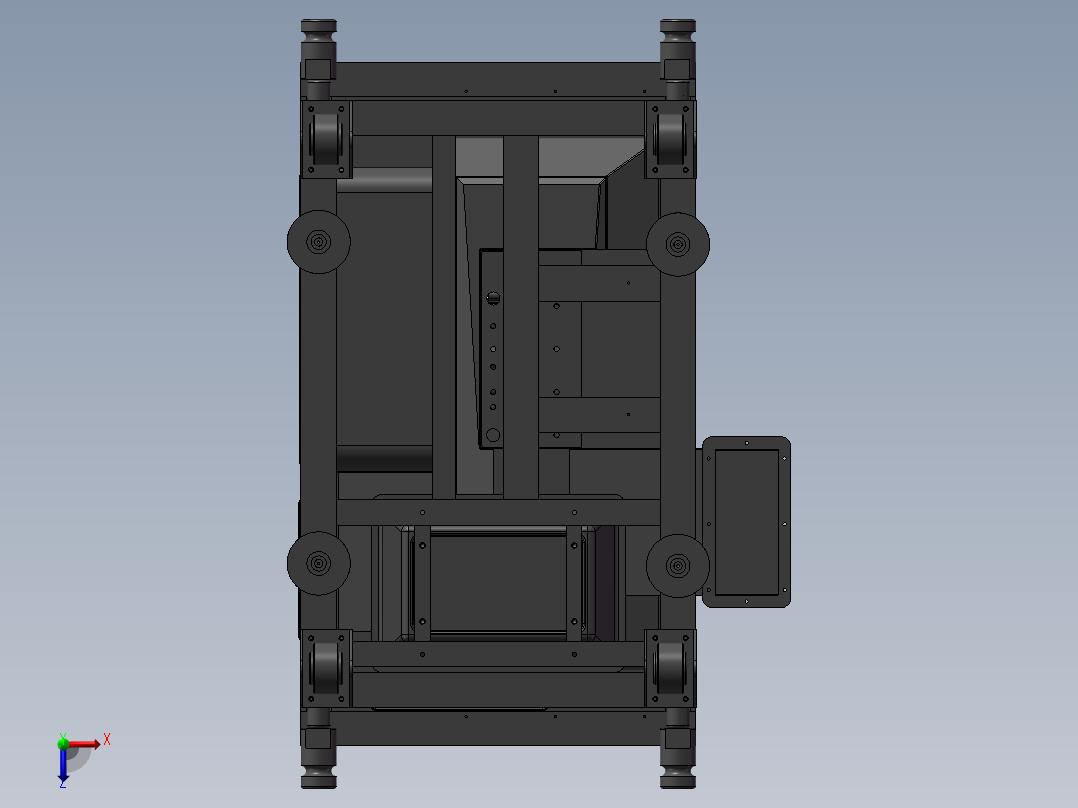 曲轴箱钻孔加工机俯视图