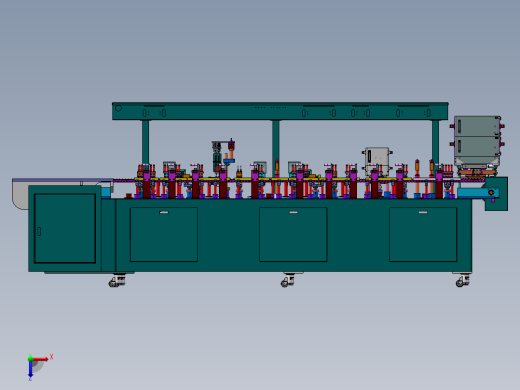 在线式链条输送自动弹笔装配sw三维图 跳动笔制作3d方案设计模型