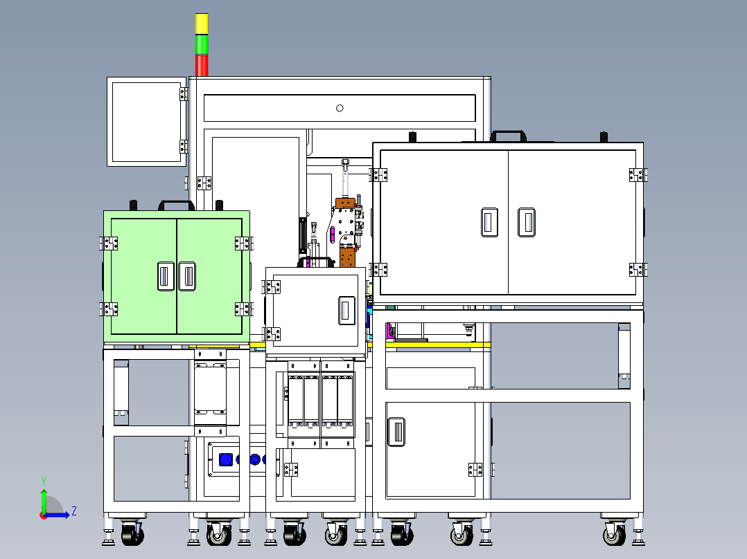 整机组装机设备左视图