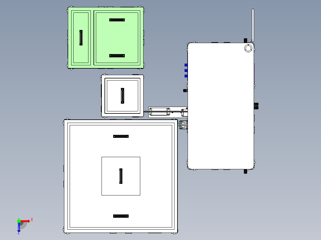 整机组装机设备俯视图