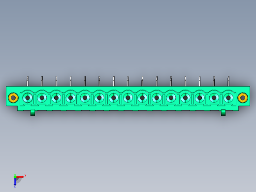 DEGSON 2EDG（M） 系列 5.0mm 螺丝锁紧可插拔接线端子组-2EDGAM-5.0-15P-14-00AH俯视缩略图