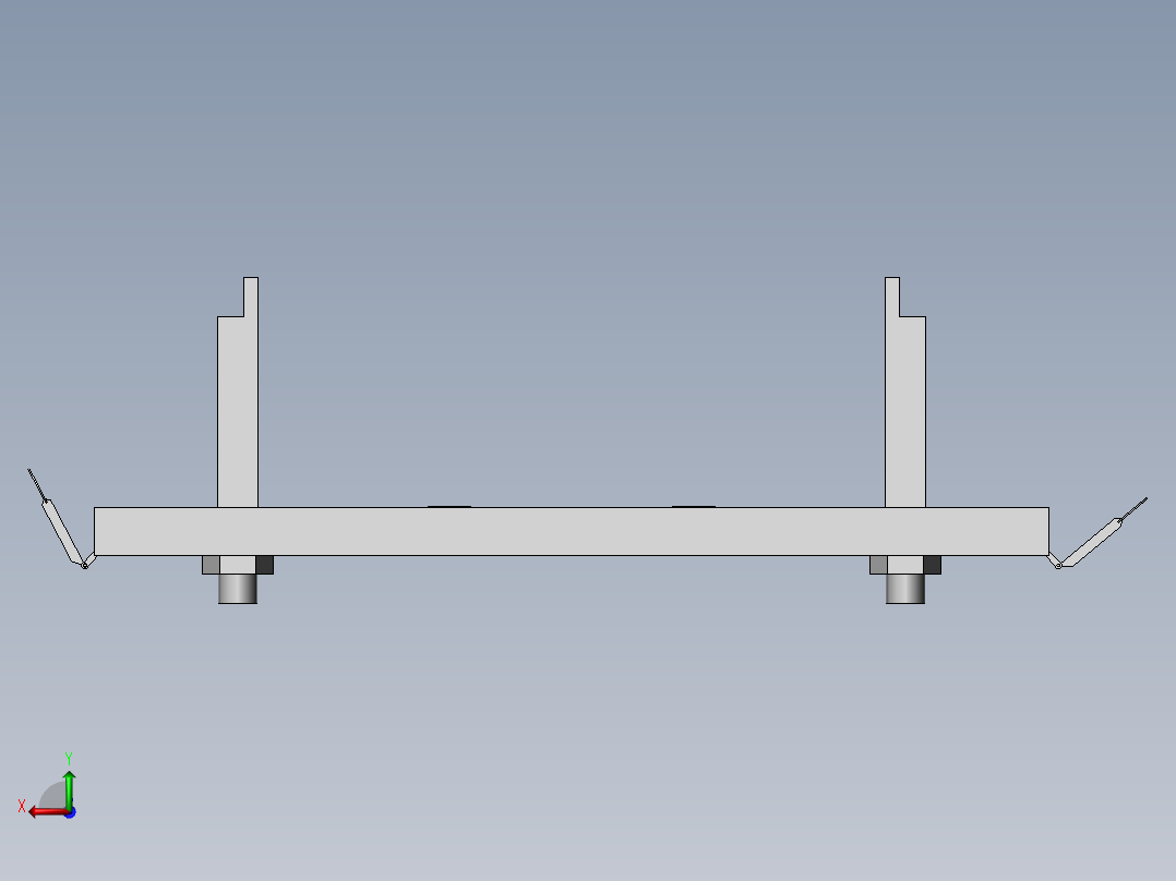 电缆桥架用连接件后视图