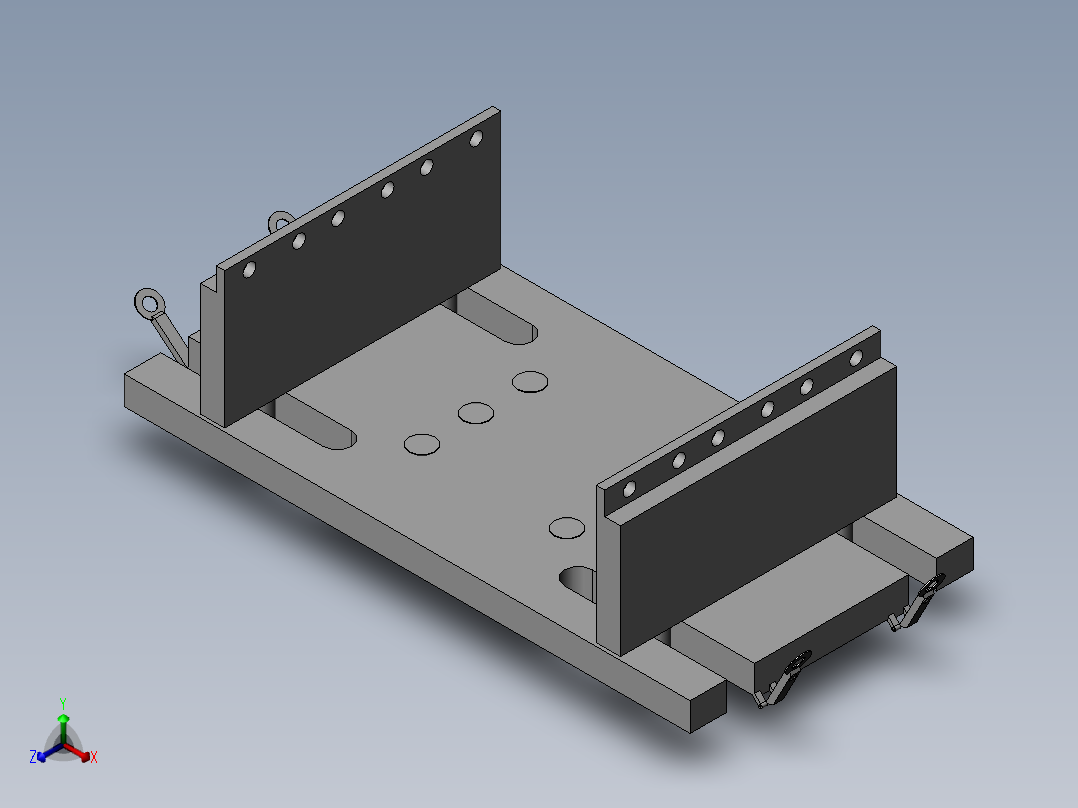 电缆桥架用连接件正等轴测图