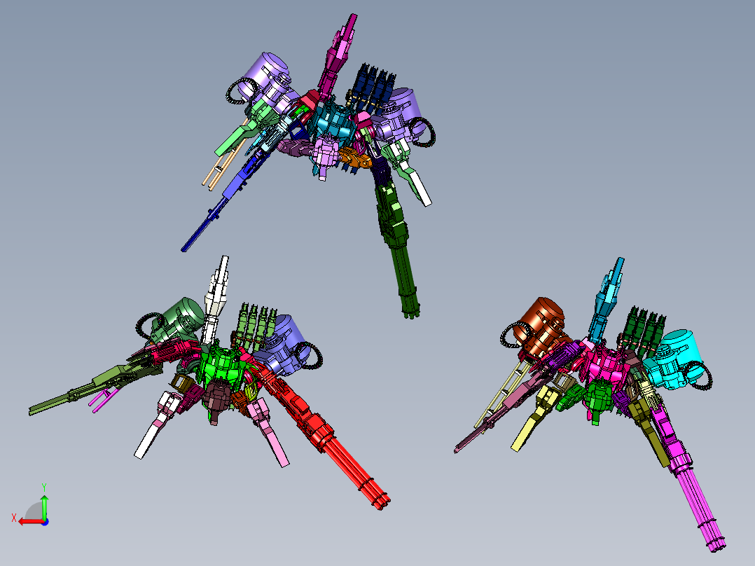 机动战士高达AC三动作模型后视图