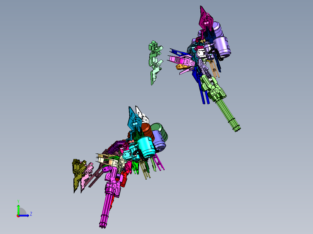 机动战士高达AC三动作模型左视图