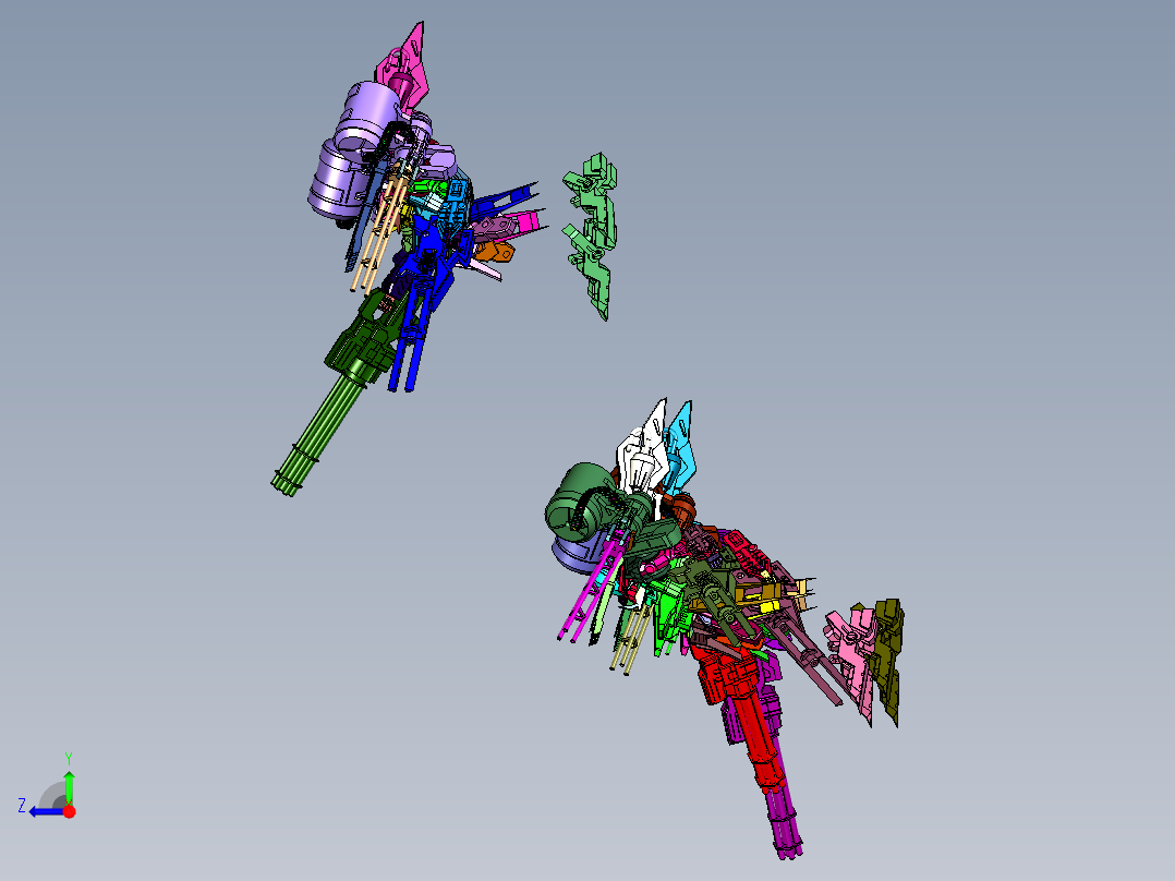 机动战士高达AC三动作模型右视图