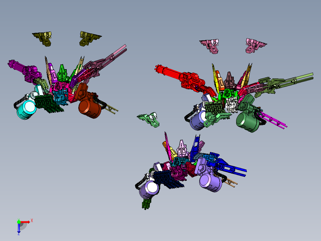 机动战士高达AC三动作模型俯视图