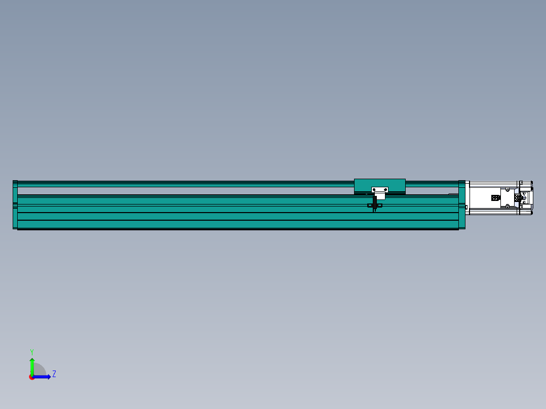 东锦丝杆传动-直线滑台模组DH100-C-L10-S550-BC-O400W-C3左视图