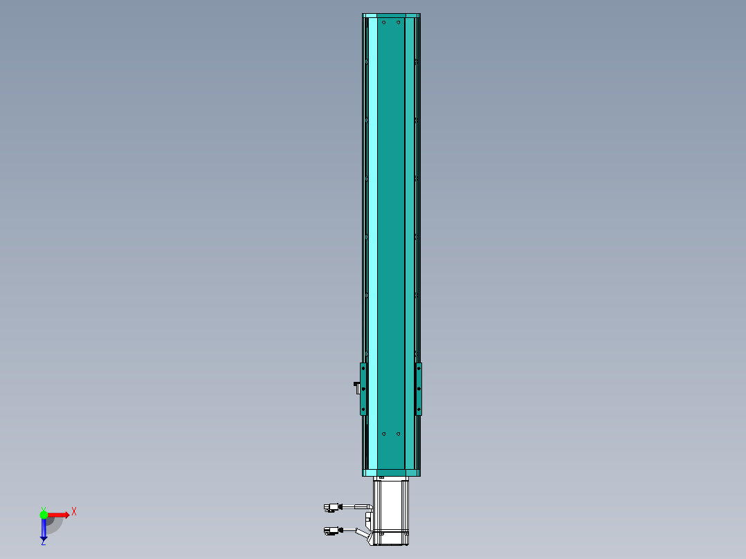 东锦丝杆传动-直线滑台模组DH100-C-L10-S550-BC-O400W-C3俯视图