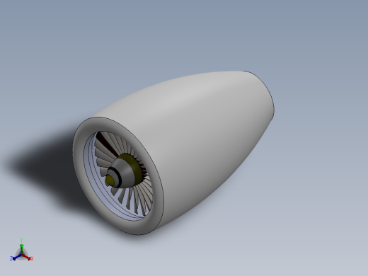 喷气发动机总成253---模型格式为 sw