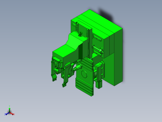 立式双交换台加工中心正等轴测缩略图