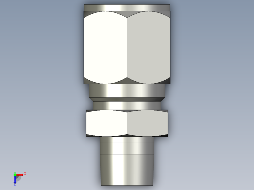 卡套式工业通用硬管接头10-6_fbu-s俯视缩略图