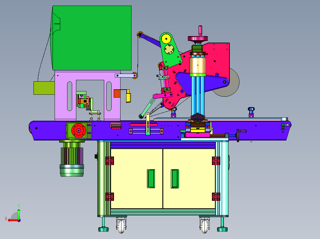 物流实时在线二维码贴标线后视图