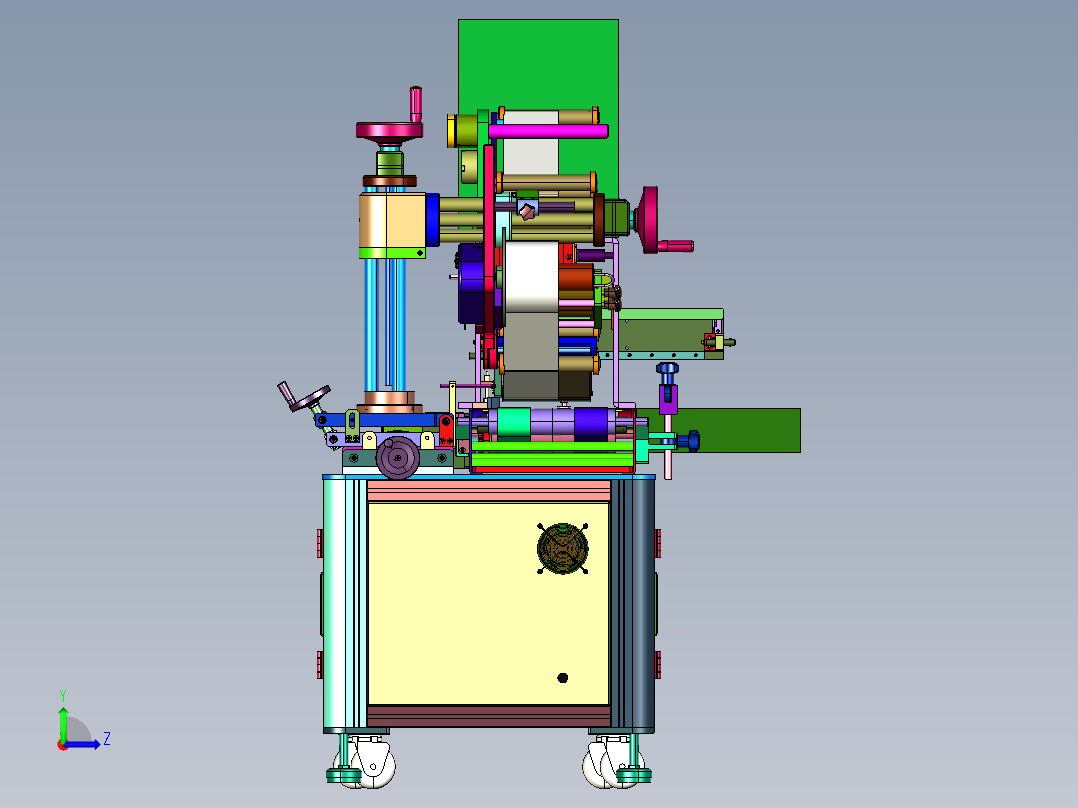 物流实时在线二维码贴标线左视图
