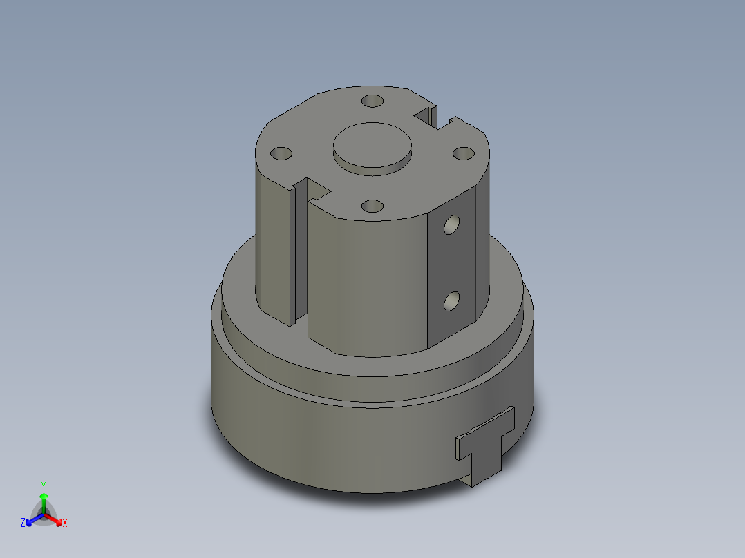 普通气爪PH02-25A正等轴测图