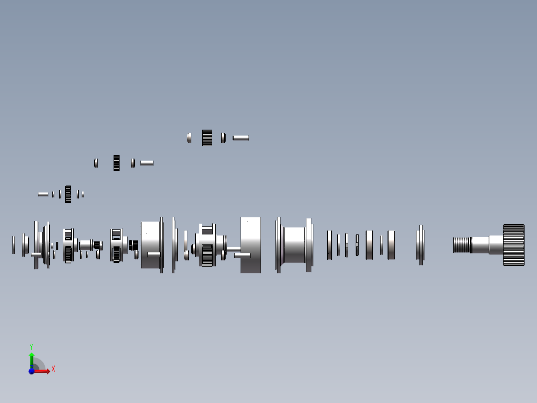 1.5MW风力发电机组BJ1500变桨齿轮箱设计与仿真分析（二维+三维+说明书）前视图