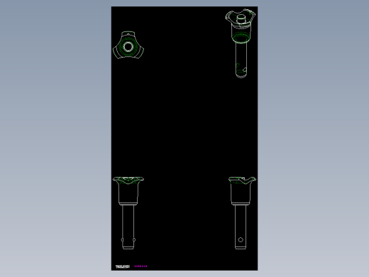 定位扣件2238-2D多系列多零件图纸模型