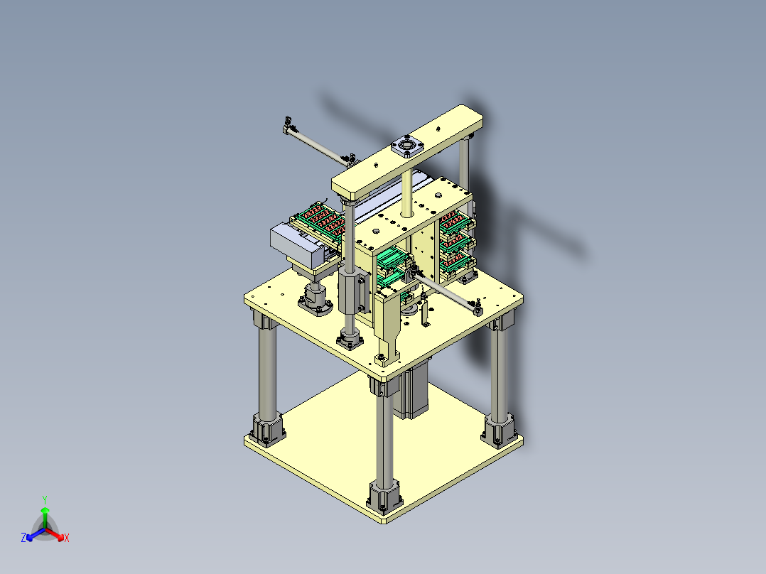 料盘下料机构正等轴测图