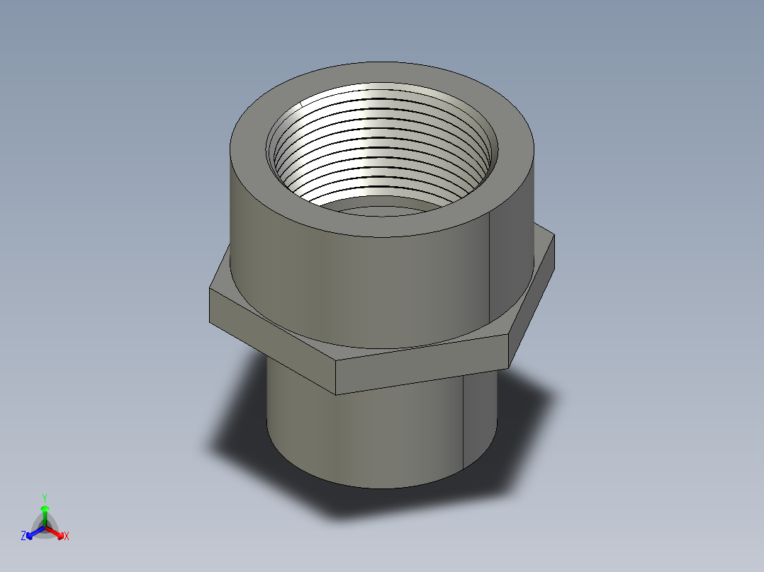 船舶管路系统SeaCor_PVC-SS_SPIGxFPT_37J178012_1.25in主视图