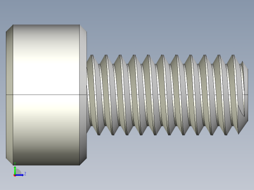 M4 x 0.7mm Thread 8mm LONG SOCKET HEAD CAP SCREW.IGS左视缩略图