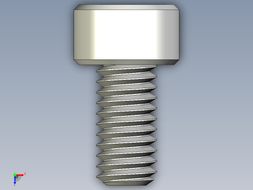 M4 x 0.7mm Thread 8mm LONG SOCKET HEAD CAP SCREW.IGS俯视缩略图