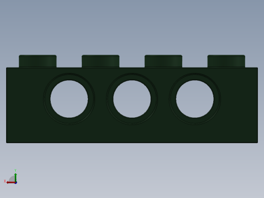 乐高机械组积木（横梁）-4260494 - 3701 Earth Green Technic Brick 1 x 4 with Holes后视缩略图