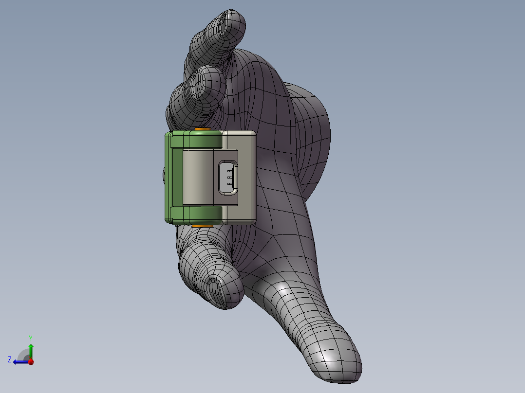 血氧仪脉搏仪手指夹式右视图