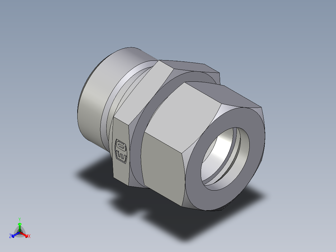 卡套式工业通用硬管接头EO_Male_Stud_connector_GE22LR171主视图
