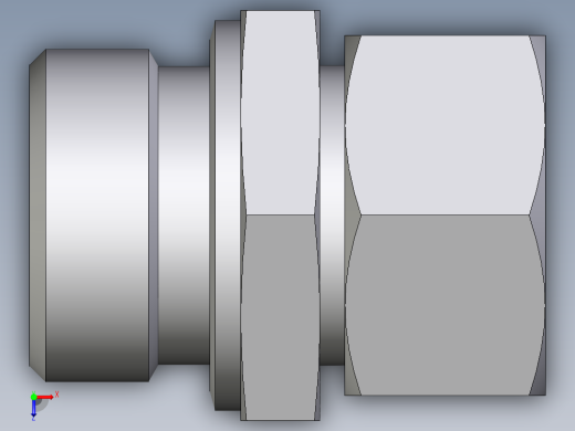 卡套式工业通用硬管接头EO_Male_Stud_connector_GE22LR171俯视缩略图